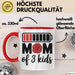 Mama Tasse Geschenk Mom Of 3 Kids Geschenkidee Mama Drei Kinder Muttertag Rot Trendation