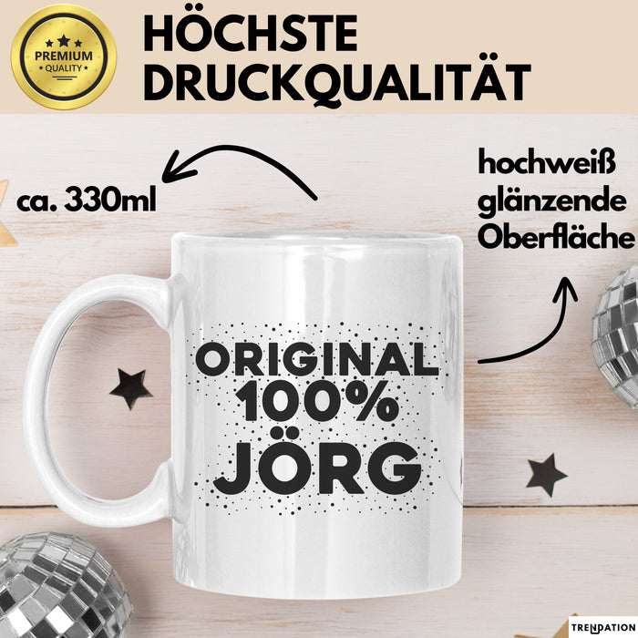 Joerg Tasse Original 100% Joerg Geschenk Weiß Trendation