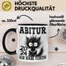 Abitur 2025 Ich Habe Fertig Geschenkidee Tasse Abi Bestanden Geschenk Prüfung Katze Kaffee-Becher Schwarz Trendation