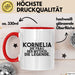 Kornelia Tasse Kornelia – Die Frau. Der Mythos. Die Legende. Geschenk Rot Trendation