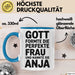 Anja Tasse Geschenk Gott Formte Die Perfekte Frau Anja Geschenkidee Blau Trendation