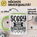 Humor Tasse Geschenk Kollegen Sorry Nicht Meine Entgeltgruppe Kaffee-Becher Grün Trendation