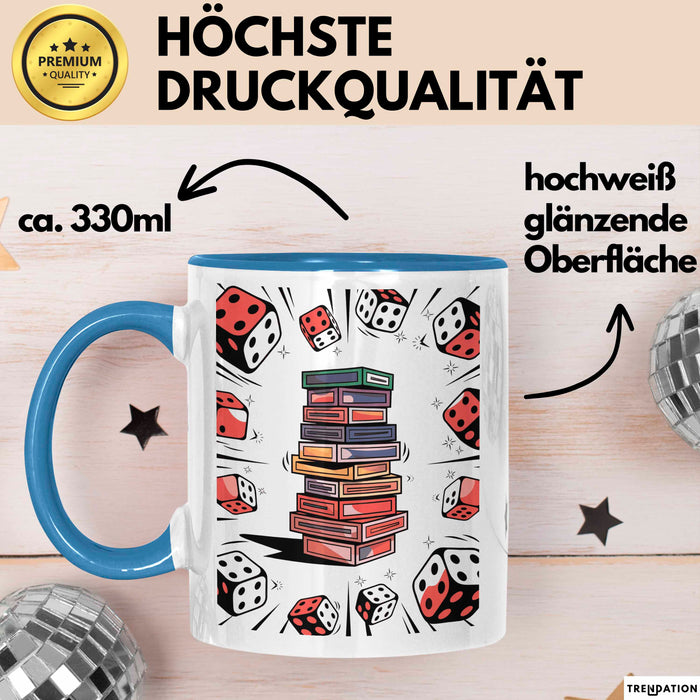 Brettspiel Fan Tasse Geschenk Lustige Geschenkidee Spruch Für Tischspiel Spieler Blau Trendation