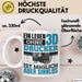 3D Drucker Tasse "Ein Leben Ohne 3D Drucker Ist möglich aber sinnlos" Geschenkidee Weiß Trendation