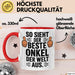 Onkel Sarkastisch Sarkasmus Tasse Geschenk Lustige Geschenkidee Spruch So Sieht Der Beste Onkel Der Welt Aus Rot Trendation