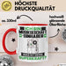 Musikgeschäftsinhaber Tasse Geschenk für Musikgeschäftsinhaber Geburtstag Lustiger Spruch Kaffee-Becher Was Ist Deine Superkraft Rot Trendation