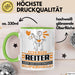 Reiter Geschenk Tasse Ich Bin Reiter Aber Sag Doch Einfach Superheld Lustige Geschenkdiee für Reiter Kaffee-Becher Grün Trendation