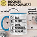 Taucher Tasse Geschenk Eat Sleep Geschenkidee Tauchen Becher Blau Trendation