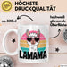 Lama Alpaka Mama Mutter Schwangerschaft Tasse Becher Geschenk Lustige Geschenkidee Spruch Lamama Weiß Trendation