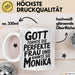 Monika Tasse Geschenk Gott Formte Die Perfekte Frau Monika Geschenkidee Weiß Trendation
