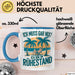 Rentner Pensionär Sarkasmus Tasse Geschenk Lustige Geschenkidee Spruch Ich Muss Gar Nix! Ich Bin Im Ruhestand Blau Trendation