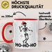 Skelett Weihnachten Geschenk Tasse Weihnachliches Skelett Grafik Geschenkidee Totenkopf Fans Tattoo Rot Trendation