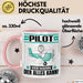 Pilot Tasse Geschenk für Pilot Der Mann Der Alles Kann Geschenkidee zum Geburtstag Rosa Trendation