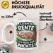 Rentner Pensionär Sarkasmus Faultier Tasse Geschenk Lustige Geschenkidee Spruch Ich Bin In Rente Ich Muss Gar Nichts Weiß Trendation