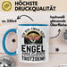 Fallschirmspringer Tasse Geschenk Ich Bin Zwar Kein Engel Aber Fliegen Kann Ich Trotzdem Geschenkidee Becher Blau Trendation