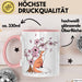 Fuchs Tasse Geschenk Fox Japanese Kirschblüte Blume Vintage Fuchs Kaffee-Becher Rosa Trendation