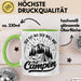 Campen Tasse Geschenk Tasse Camper Geschenkidee Spruch Kaffee-Becher Der Tut Nix Der Will Nur Campen Camping Grün Trendation
