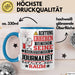 Journalist Geschenk Tasse Lustiger Spruch Erheben Sie Sich Der Journalist Betritt den Raum Blau Trendation