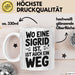 Sigrid Tasse Geschenk Wo Eine Sigrid Ist Ist Auch Ein Weg Geschenkidee Becher mit Name Weiß Trendation