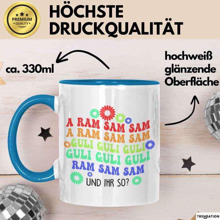 Büroarbeit Kollege Tasse Geschenk Lustige Geschenkidee Spruch Blau Trendation