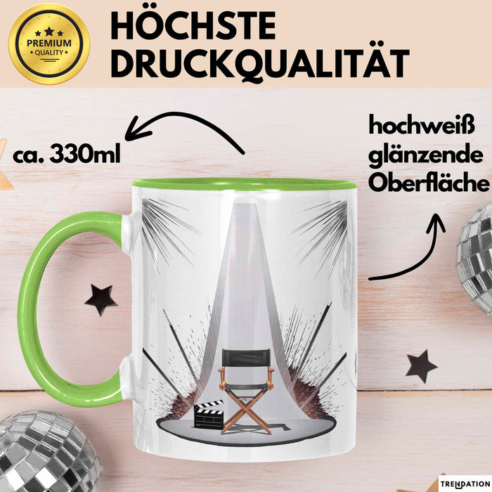 Film Regisseur Tasse Geschenk Lustige Geschenkidee Spruch Für Film Macher Grün Trendation