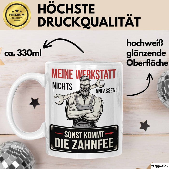 Handwerker Tasse Geschenk Fass Nichts In Der Werkstatt An Weiß Trendation