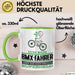 BMX-Fahrer Geschenk Tasse Ich Bin BMX-Fahrer Aber Sag Doch Einfach Superheld Lustige Geschenkdiee für BMX-Fahrer Kaffee-Becher Grün Trendation