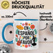 Spanischlehrer Unterricht Tasse Geschenk Lustige Geschenkidee Spruch En Español Por Favor Blau Trendation