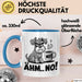 Hund Tierliebhaber Tasse Geschenk Lustige Geschenkidee Spruch Ähm Nö Blau Trendation