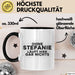 Stefanie Tasse Ohne Stefanie Laeuft Hier Gar Nichts Geschenk Schwarz Trendation