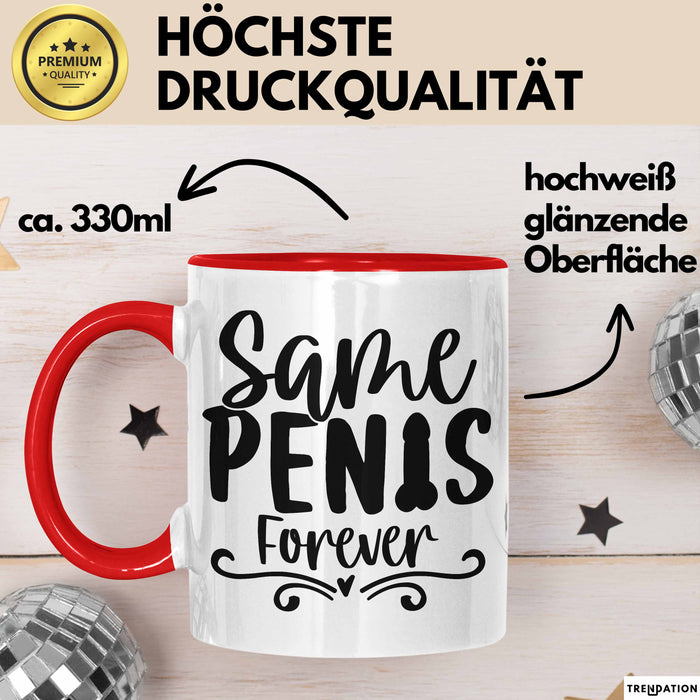 Verheirattet Tasse Geschenk Same Penis Forever Geschenk Braut Rot Trendation