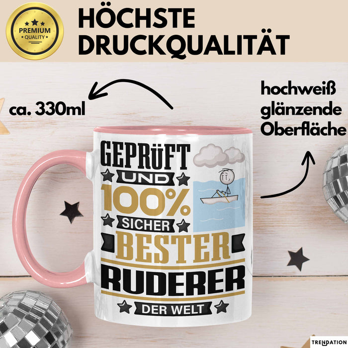 Ruderer Geschenk Lustiger Spruch für Ruderer Geschenkidee Bester Ruderer Der Welt Rosa Trendation