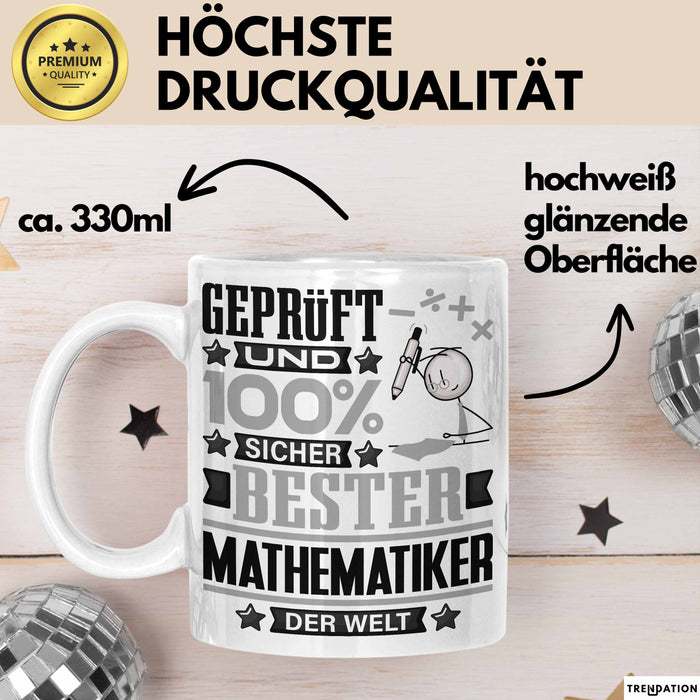 Mathematiker Geschenk Lustiger Spruch für Mathematiker Geschenkidee Bester Mathematiker Der Welt Weiß Trendation