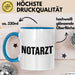 Sanitäter Tasse Geschenk Notfallarzt & Rettungssanitäter Blau Trendation