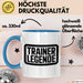 Fußballtrainer Fußballteam Tasse Geschenk Lustige Geschenkidee Spruch Trainer Legende Blau Trendation