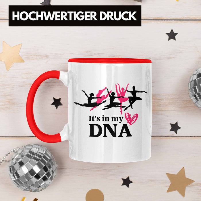 Trendation - Ballett Ballerina Tänzerin Tasse Mädchen Geschenk Frauen Tanzen Geschenkidee Kaffeetasse Rot Trendation