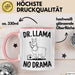 Lama Tasse Geschenk Dr Llama No Drama Geschenkidee Lustig Tier Rosa Trendation