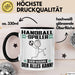 Handballspieler Tasse Geschenk für Handballspieler Der Mann Der Alles Kann Geschenkidee zum Geburtstag Schwarz Trendation