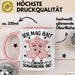 Schweine-Liebhaber Tasse Geschenk Ich Mag Halt Einfach Schweinchen Ok Rosa Trendation