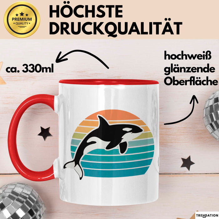 Wal Tier Tasse Geschenk Lustige Geschenkidee Spruch Rot Trendation