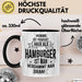 Hamburg Tasse Fan Hamburger Geschenkidee Spruch Niemand Ist Perfekt Aber Als Hamburger Ist Man Verdammt Nah Dran Kaffee-Becher Schwarz Trendation