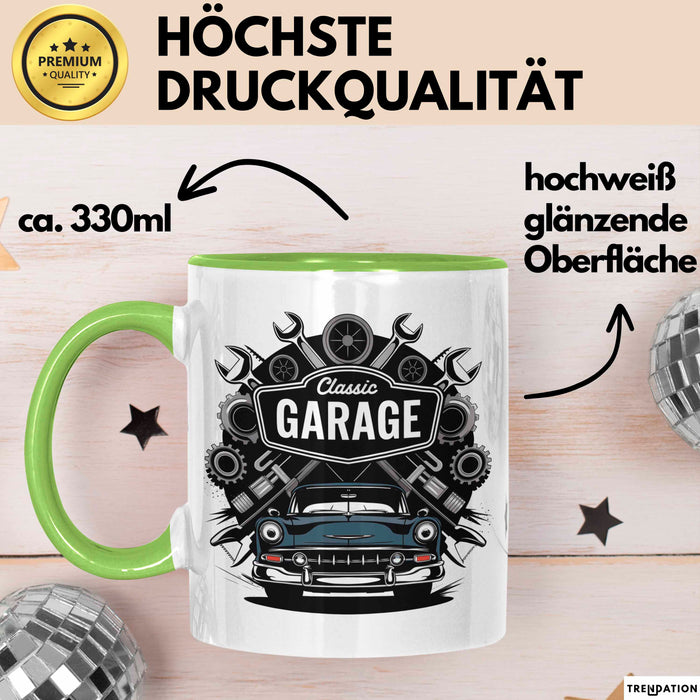 Kfz Mechaniker Tasse Geschenk Lustige Geschenkidee Spruch Für Auto Reparatur Profis Grün Trendation