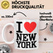 New York City USA Tasse Geschenk Lustige Geschenkidee Spruch Ich Liebe New York Weiß Trendation