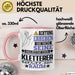 Kletterer Geschenk Tasse Lustiger Spruch Erheben Sie Sich Der Kletterer Betritt den Raum Rosa Trendation