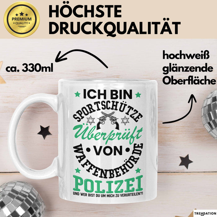 Sportschütze Tasse Geschenk Spruch Geschenkidee Geburtstag Ich Bin Sportschütze Weiß Trendation