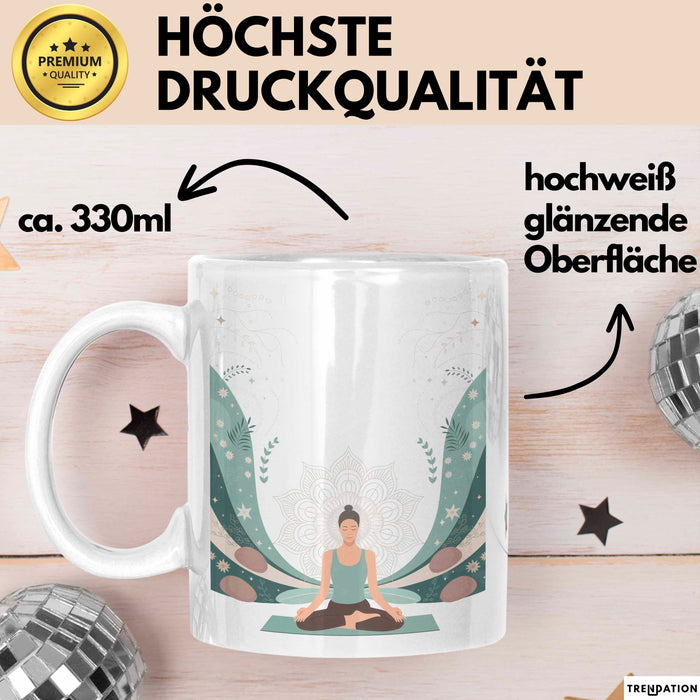 Yoga Lehrer Tasse Geschenk Lustige Geschenkidee Spruch Für Achtsame Seelen Weiß Trendation