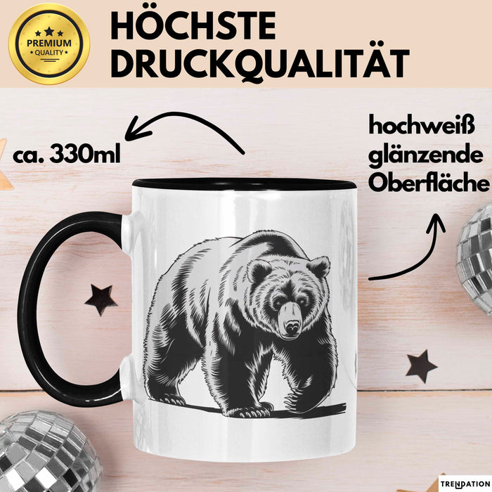 Bär Tierliebhaber Tasse Geschenk Lustige Geschenkidee Spruch Trendation