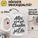 Claudia Tasse Geschenk Alles Ist Gut Claudia Ist Jetz Da Geschenkidee Becher mit Name Weiß Trendation