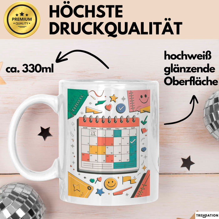 Planer Süchtiger Tasse Geschenk Lustige Geschenkidee Spruch Für Organisations Fans Weiß Trendation