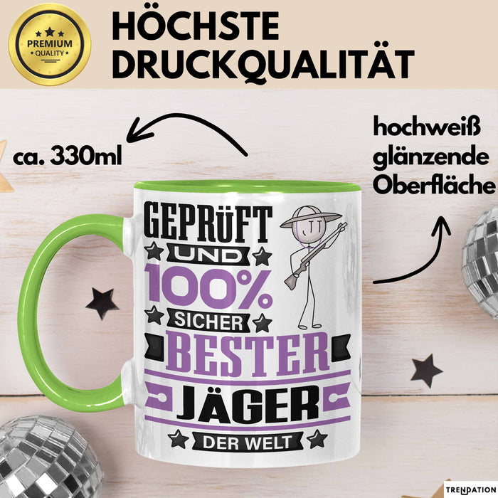 Jäger Geschenk Lustiger Spruch für Jäger Geschenkidee Bester Jäger Der Welt Grün Trendation